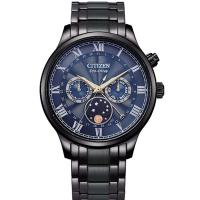 CITIZEN 星辰 亞洲限定 時尚光動能紳男月相手錶-男錶(AP1055-87L)42mm