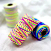 2.0MM Variegated Nylon Parachute cord Paracord Macrame cord DIY Jewelry Making Multi color Rope