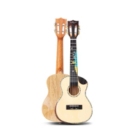 Free shipping Professional 23" Acoustic Ukulele With Solid Spruce TOP /Rotten woode Body, 23inch ukulele Concert