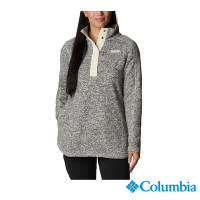 Columbia 哥倫比亞  女款-刷毛半開襟長版上衣-米白 UAR73730BG /FW22