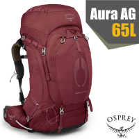 OSPREY 女 Aura AG 65 專業網架輕量登山背包M/L(可拆卸頂袋)自助旅行.出國旅遊_莓果冰沙 R