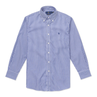 Polo Ralph Lauren RL 熱銷刺繡小馬長袖襯衫(CLASSIC FIT)-藍白條紋色