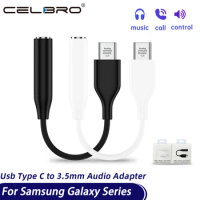 Usb Type C To 3.5mm Earphone Adapter For Samsung Usb C Headphone 3.5 Jack Aux Audio Cable For Galaxy S24 S23 A54 A34 Tab S9 M54