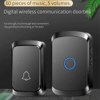 Bel Pintu Rumah Cacazi Wireless Doorbell 60 Tunes Led Light