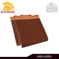 Genteng Keramik Kanmuri Full Flat Unglazed | Atap Datar Modern Tanpa Glasir | Tahan Cuaca