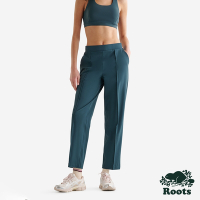 Roots 女裝- ANYWHERE平織長褲-藍綠色