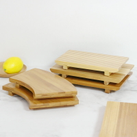 創意竹制壽司板日式實木長方形木盤子盛器碟料理餐具刺身平盤餐盤