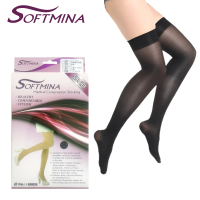 Softmina 專業醫療彈性壓力止滑包趾大腿襪-超薄型(醫療襪/彈性襪/壓力襪/靜脈曲張襪)