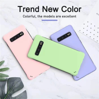 Slim Frameless Phone Case For Samsung Galaxy S24 S23 S22 S21 S20 FE S10 Plus Note 20 Ultra 10 Plus Plastic Hard Matte Cover