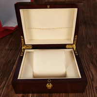 紅木紋木頭首飾盒手表配件木盒子復古情侶高檔精品盒定做watchbox 摩可美家