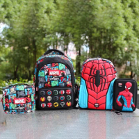 Disney Marvel Smiggle School Bag Superhero Boys Backpack Iron Man Spiderman Backpack Water Bottle Meal Bag