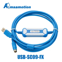 USB-SC09-FX Isolation Programming Cable Suitable For Mitsubishi FX All Series FX2n FX3U FX1N PLC Isolated Adapter Download
