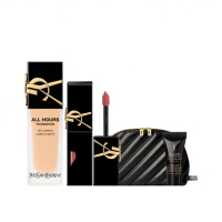 【YSL】官方直營 恆久完美水光彩妝組(午夜粉底+奢華印記鎖心光唇釉)