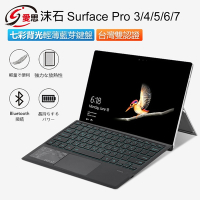 IS愛思 適用Surface Pro 3/4/5/6/7 七彩背光版 輕薄藍牙鍵盤 (副廠/注音/倉頡)