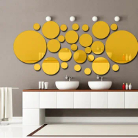 3D Mirror Wall Sticker Home Decor Hexagon Decorations DIY Removable Living-Room Decal Art Ornaments For Home Decoration Supplies