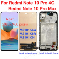 100% Tested Glass Sensor TFT LCD Display Touch Screen Digitizer Assembly + Frame For Xiaomi Redmi Note 10 Pro / Note10 Pro Max