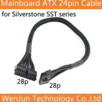 60cm Sleeved PSU 24pin to ATX 24pin mainboard motherboard Power Supply Cable for Silverstone SST series SST-ST55F-G SST-ST65