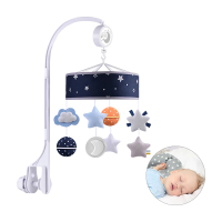 【JoyNa】嬰兒床鈴旋轉音樂鈴 星空款寶寶安撫玩具(發條免用電池)
