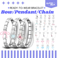 Customlala Ready to Wear Italian Charm Bracelet Stainless Steel Gelang Tangan Perempuan Titanium Tah