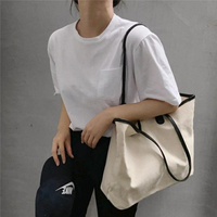 帆布袋 2020新款ins手提布包購物袋大容量單肩包休閒