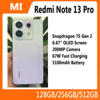 Xiaomi Redmi Note 13 Pro 5G Smartphone 6.67" Snapdragon 7S Gen 2 5100mAh Battery 67W Fast Charging 200 MP