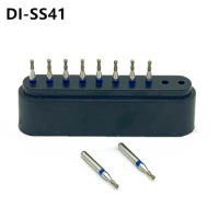 10pcs/box Dental Diamond Burs Drills for High Speed Handpiece Dental High Speed Burs Dentist Polish 1.6mm Shank Tool DI-SS41