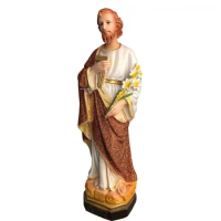 St. Joseph Statue Statuary Figure Sculpture Resin Roman Catholic Tabletop Statue Decorative Figurine 30cm 11.8inch NEW