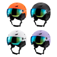 Integrated Ski Helmet Men and Women Snowboard Helmet with Removable Visor Goggles bicycle Helmet Bike Helmet Bike Accessories