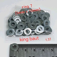 (paket 100pcs) ring plat 7 (m4) putih