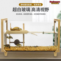 木紋玻璃烏龜缸家用生態缸巴西龜草龜飼養箱大型龜缸造景水陸兩用