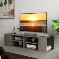 47" Floating Wall TV Cabinet Stand Wall Mounted Wood Media Console for TV Up to 50 Inch Modern Entertainment Center