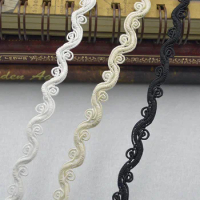5Meter S Shape Centipede Lace Trim DIY Accessories Wavy Sewing Webbing Braided Lace Edge For Cushion Curtain Decoration