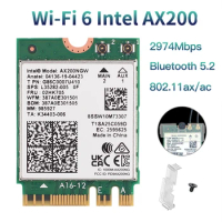 Wireless 3000Mbps WiFi 6E Intel AX210 802.11ax/ac 2.4Ghz 5Ghz M.2 Bluetooth 5.2 Network Card Intel 9260 AX200 Adapter For Laptop