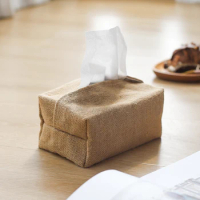 Linen Fabric Tissue Case Cover Box Holder Rectangle Container Home Car Towel Napkin Papers Bag Pouch Chic Table Home Decoration