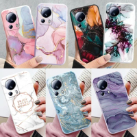 Case For Xiaomi 13 Lite Phone Cover Vintage Marble Watercolor Painting Silicone Soft Funda For Xiaomi 13Lite Xiaomi13 Lite Coque