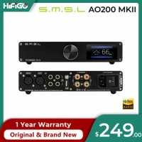 SMSL AO200 MK2 HIFI Digital Power Amplifier MA5332MS AMP Bluetooth 5.0 XLR RCA USB Input with Remote Control For PC DAC TV DAP