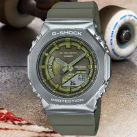 CASIO G-SHOCK 時尚金屬八角雙顯腕錶 GM-S2100-3A