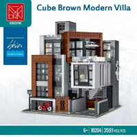 MOC 10204 Korean Creative Modern Villa Modular Urban building block model Lego Street View set Gift for children