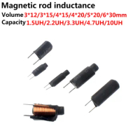 50/20PCS Inductance Inductor rod Filter Coil 3X12 3X15 4X15 4X20 5X20 6X20 0.8 diameter 2.2/3.3/4.7/5.6/10uH