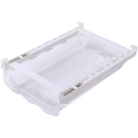 BEAU-Adjustable Space Saver Drawer Refrigerator Egg Storage Box Food Container Holder