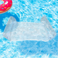 PVC Water Hammock Recliner พับ Inflatable ลอยที่นอนสระว่ายน้ำ Float Mat เลื่อมสระว่ายน้ำ Accessories