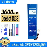 3600mAh YKaiserin Battery For Ecovacs Deebot DJ35 DJ36 DK35 DK36 DK520 DN520 DN55 Bateria
