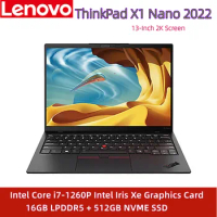 Lenovo ThinkPad X1 Nano Laptop 2022 i7-1260P Intel Iris Xe 16G + 512G SSD 13-Inch 2K Screen A-side Weave Notebook Win 11 PC