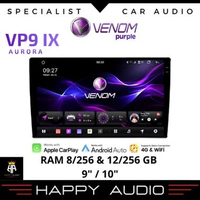 Head Unit Android 9&10 inch UNIVERSAL VENOM PURPLE VP9 IX AURORA Ram 8/256GB & Ram 12/256GB QLED Sim