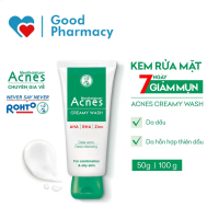Kem rửa mặt Acnes Creamy Wash giảm mụn, kiềm dầu, sạch bã nhờn, tế bào chết, phục hồi da, sạch sâu l