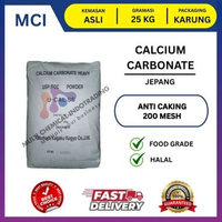 CALCIUM CARBONATE FOOD GRADE CACO3 200 MESH - 1 BAG 25 KG
