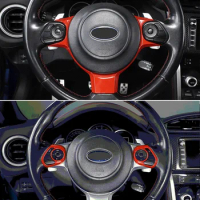 Car Steering Wheel Panel Decorative Frame Button Cover Trim For Subaru BRZ Toyota 86 2017-2021 Accessories, 2PCS