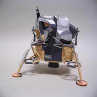Model Kertas Apollo 11 Modul Lunar Program Apollo Kraftangan DIY Buatan Tangan