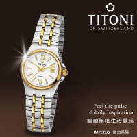 【TITONI 梅花錶】動力系列 經典機械女錶-雙色/27mm(23730 SY-271)