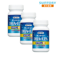三得利官方直營 魚油 DHA＆EPA+芝麻明E 120顆x3入組